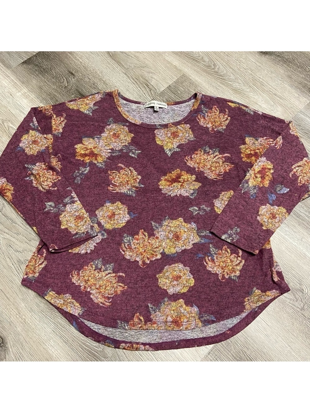 Absolutely Famous Soft Floral Sweater XL